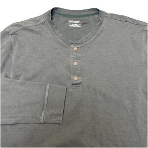 Untuckit Veneroso Pullover Henley Shirt Mens XL Green Long Sleeve‎ Casual Preppy